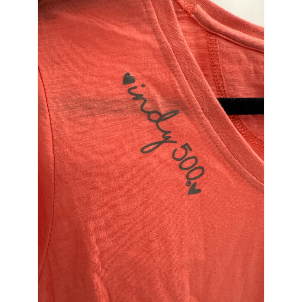 Camp David Indy 500 Womens T Shirt Coral Pink Size Large New Licensed - Picture 3 of 7